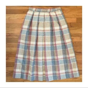 Country Suburbans Plaid Wool Maxi Skirt
